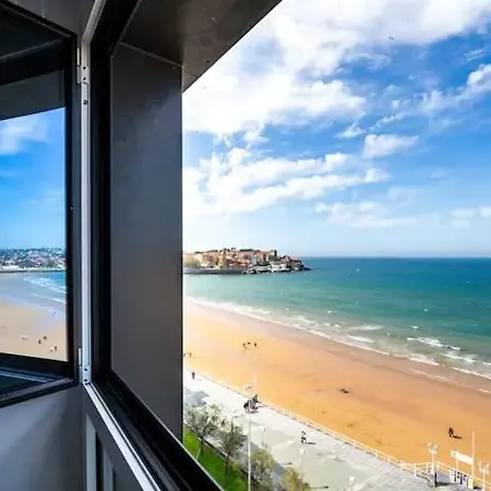 Ezcurdia 22 Playa De San Lorenzo Primera Línea Apartamento